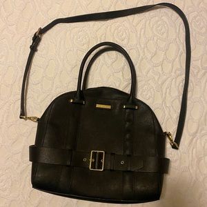 Large Calvin Klein bag/crossbody bag Black Leather with Buckle Detail